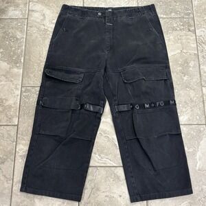 Vintage Marithe Francois‎ Girbaud Jeans Mens 40/27 Black Baggy Shuttle Tape Y2K
